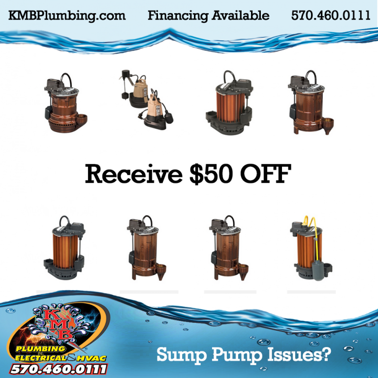 $50 off new Sump Pump installation