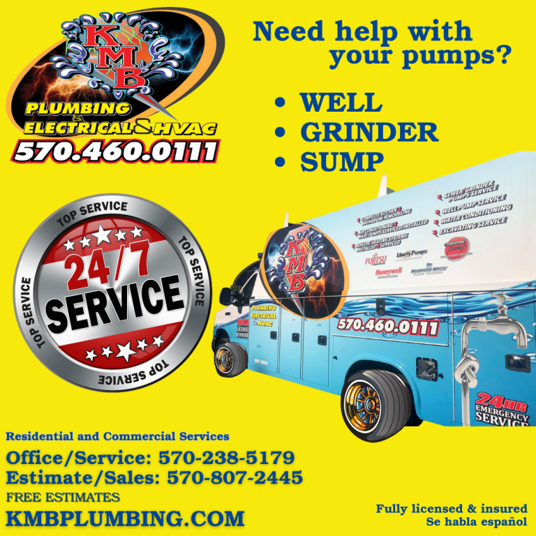 Well pump, grinder pump, sump pump services